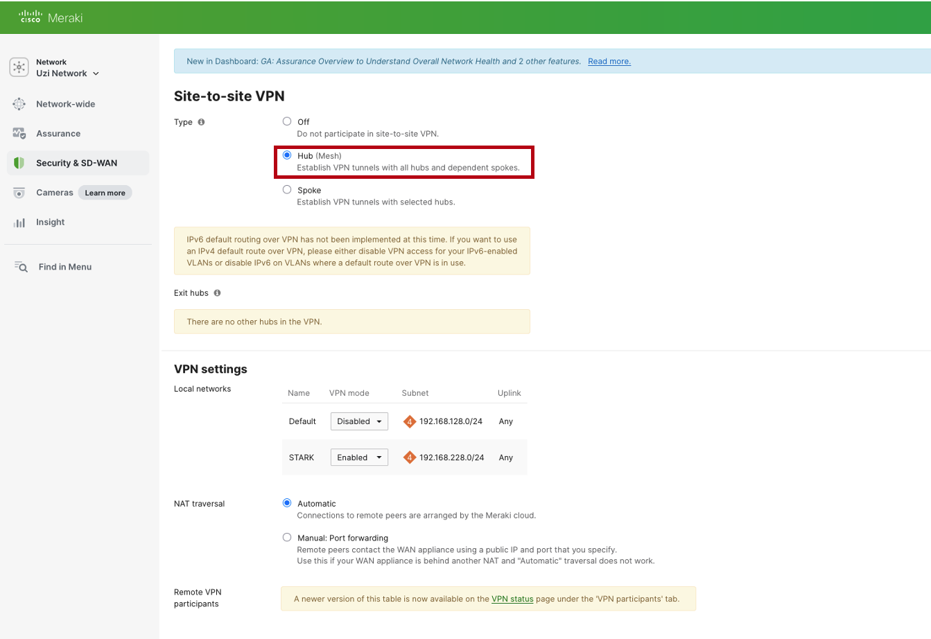 Deploy a Network Tunnel in Cisco Secure Access with Meraki MX