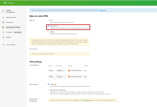 Deploy a Network Tunnel in Cisco Secure Access with Meraki MX