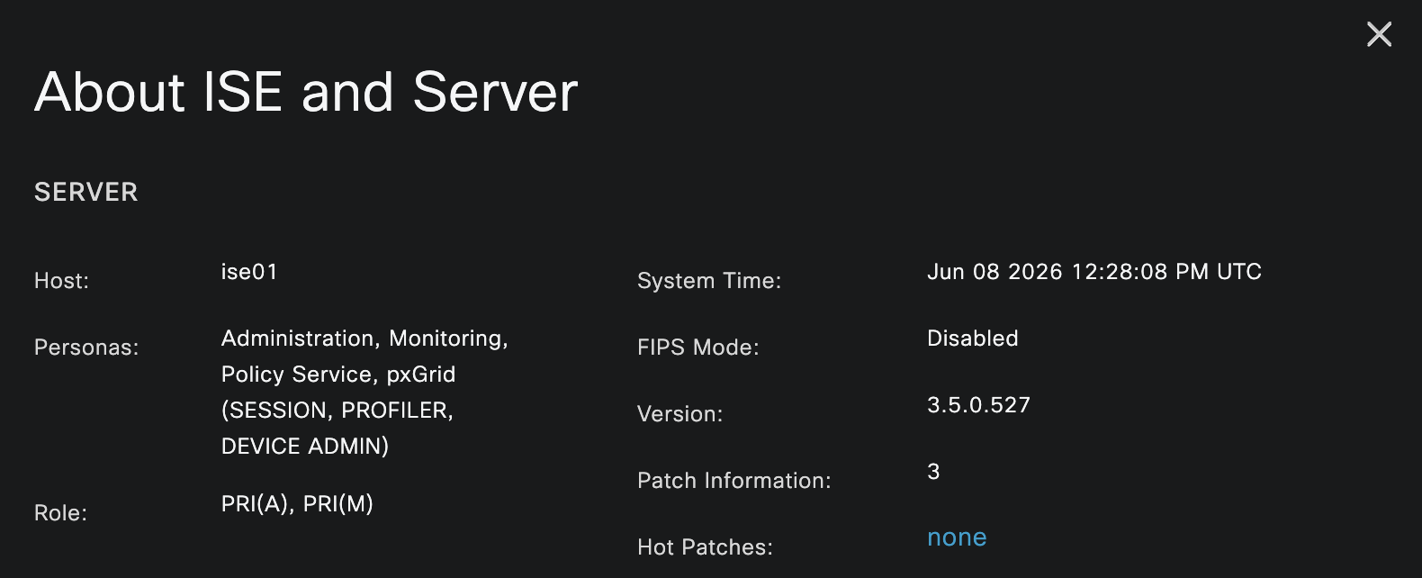 Cisco ISE Patching