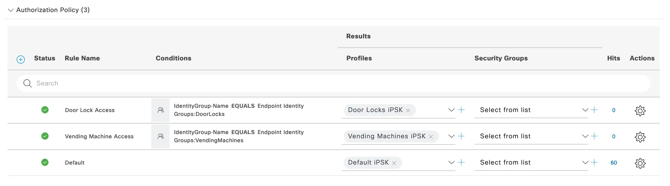 Cisco ISE Default iPSK Authorization Policy