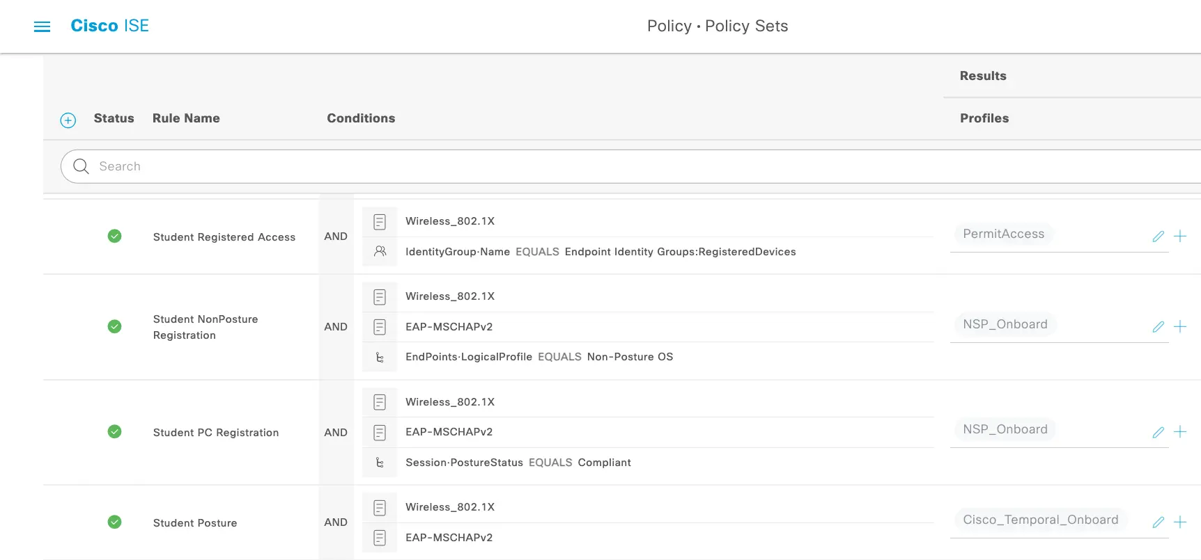 Cisco ISE Policy Set Example