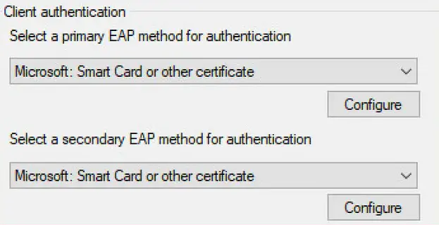 TEAP Supports Multiple Authentication Methods