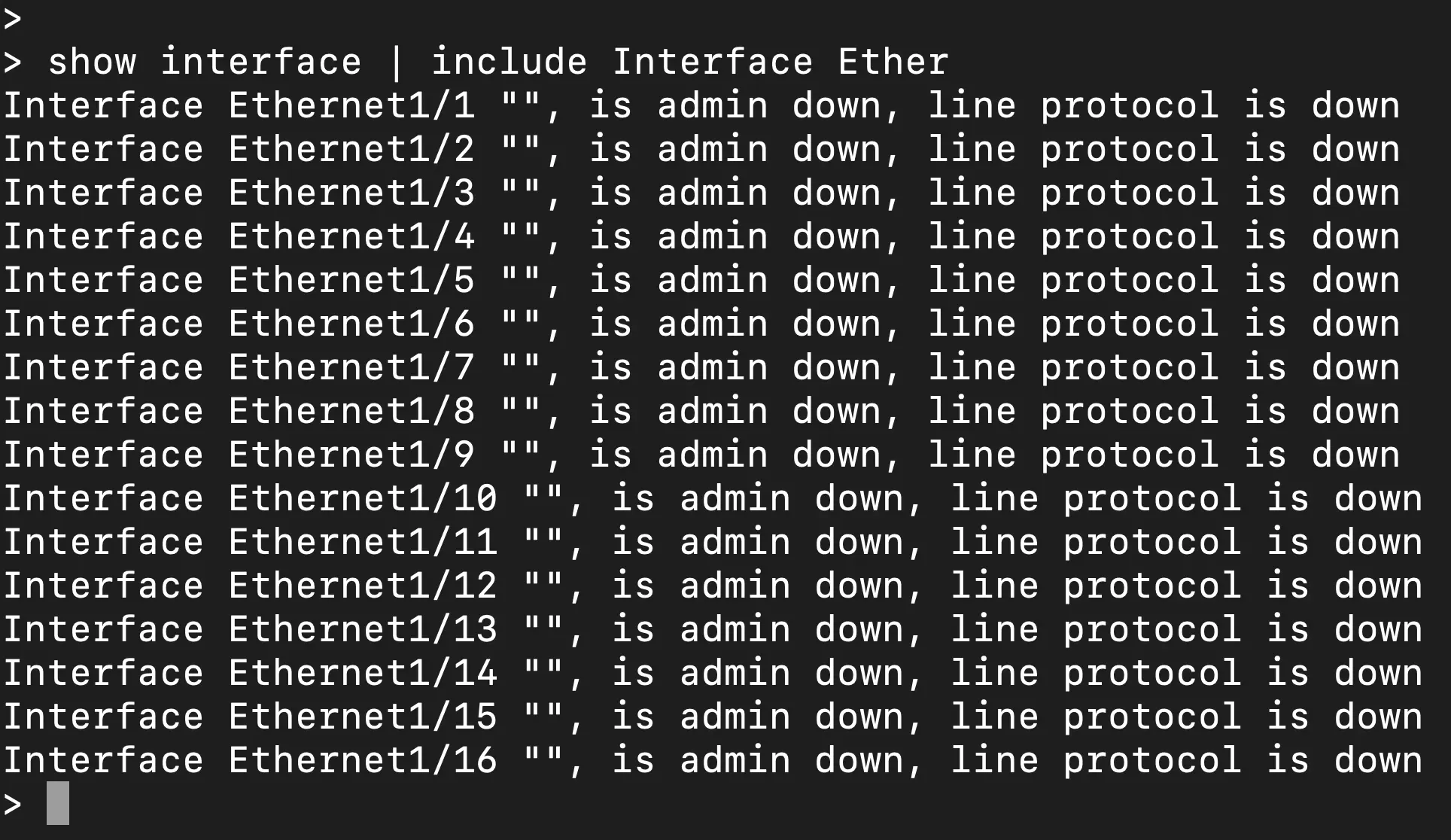 FTD Show Interface Command Output